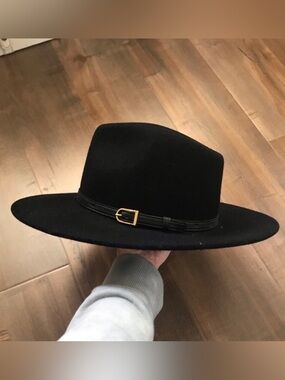 Panama Felt Black Hat Fedora